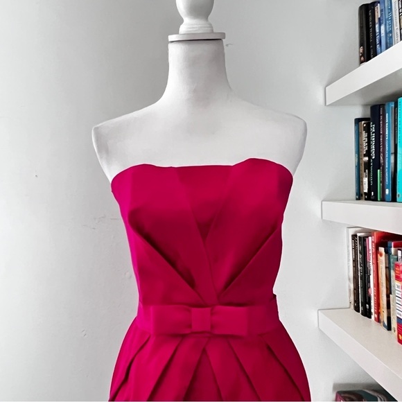Cache fushia pink strapless dress size M/L - Picture 2 of 15